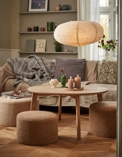 Hocker Mit Teddy-Stoff