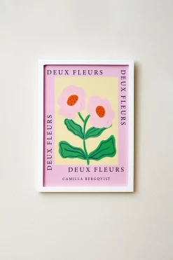 Poster Deux Fleurs Pink A4