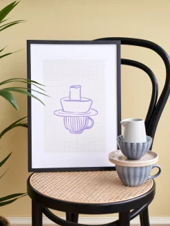 Poster Køkkenkunst Lila A3