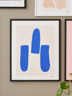 Poster Trois Lignes Bleues 40 X 50