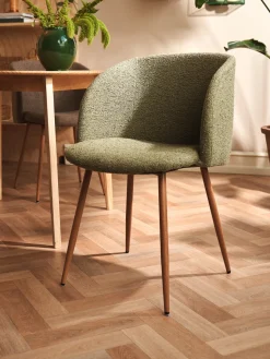 Stuhl Mit Bouclé-Stoff