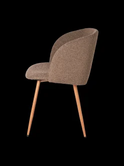 Stuhl Mit Bouclé-Stoff