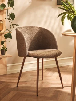 Stuhl Mit Bouclé-Stoff