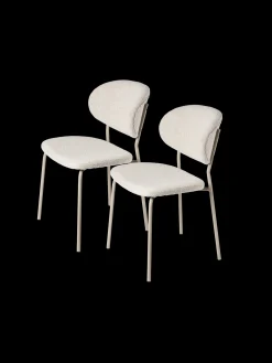 Stuhl Mit Bouclé-Stoff 2er-Pack