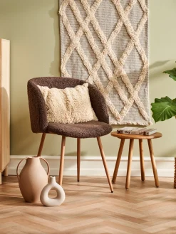 Stuhl Mit Teddystoff-Bezug