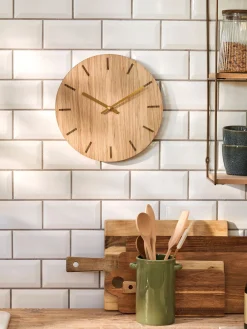 Wanduhr Light Oak Ø28